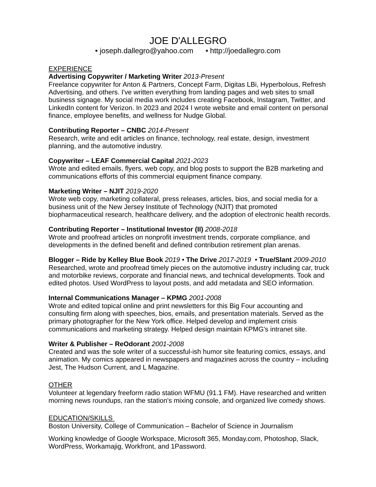 resume